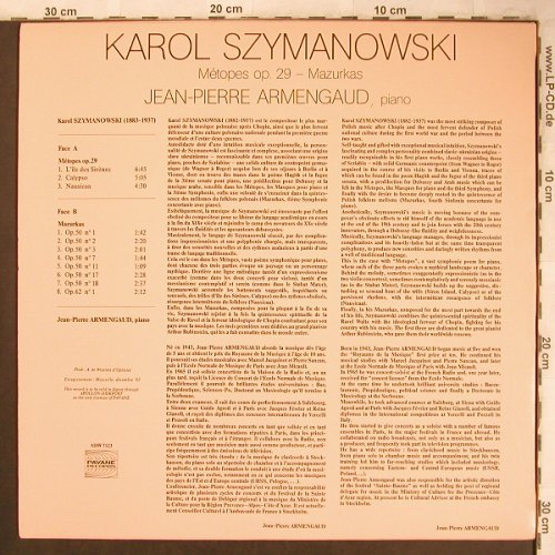 Szymanowski,Karol: Mtopes op.29 - Mazurkas, Pavane(ADW 7123), F, 1972 - LP - L8151 - 12,50 Euro