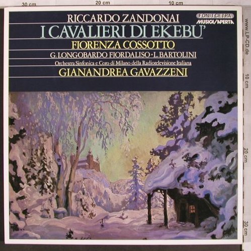 Zandonai,Riccardo: I Cavalieri di Ekebu, Box, Fonit Cetra/MusicaAperta (LMA 3020), I, 1983 Typ: 3LP Best.-Nr.: L8158 Preis: 15,00 Euro