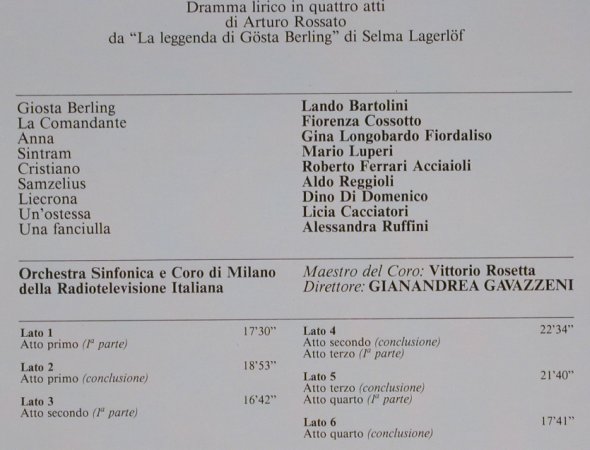 Zandonai,Riccardo: I Cavalieri di Ekebu, Box, Fonit Cetra/MusicaAperta (LMA 3020), I, 1983 Typ: 3LP Best.-Nr.: L8158 Preis: 15,00 Euro