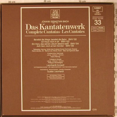 Bach,Johann Sebastian: Das Kantatenwerk Vol.33,BWV 132-135, Teldec (6.35607 EX), D,Box, 1984 Typ: 2LP Best.-Nr.: L8159 Preis: 9,00 Euro
