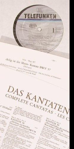 Bach,Johann Sebastian: Das Kantatenwerk Vol.15,BWV 57-60, Telefunken(6.35305 EX), D,Box, 1976 - 2LP - L8160 - 9,00 Euro