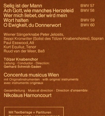 Bach,Johann Sebastian: Das Kantatenwerk Vol.15,BWV 57-60, Telefunken(6.35305 EX), D,Box, 1976 - 2LP - L8160 - 9,00 Euro