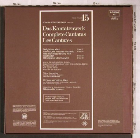 Bach,Johann Sebastian: Das Kantatenwerk Vol.15,BWV 57-60, Telefunken(6.35305 EX), D,Box, 1976 - 2LP - L8160 - 9,00 Euro