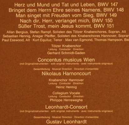 Bach,Johann Sebastian: Das Kantatenwerk Vol.36,BWV 147-151, Teldec (6.35654 EX), D,Box, 1985 Typ: 2LP Best.-Nr.: L8161 Preis: 9,00 Euro