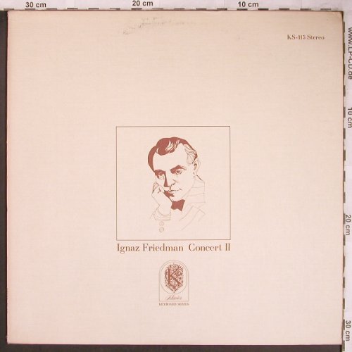 Friedman,Ignaz: Concert II, vg+/m-, Klavier Rec. (KS-115), US, 1970 Typ: LP Best.-Nr.: L8186 Preis: 12,50 Euro