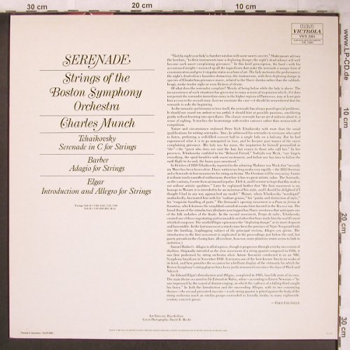 Tschaikowsky,Peter / Barber / Elgar: Serenade, RCA Victrola (VICS 2001), D, Ri Typ: LP Best.-Nr.: L8188 Preis: 6,00 Euro