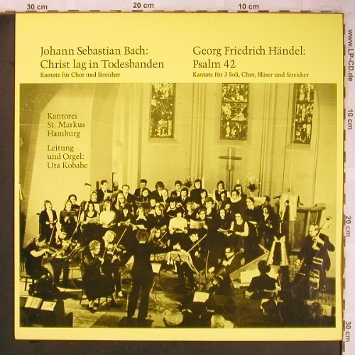 Bach,Johann Sebastian: Christ lag in Todesbanden/Psalm 42, St.Markus Hoheluft (KSM 1), D, 1974 Typ: LP Best.-Nr.: L8192 Preis: 12,50 Euro