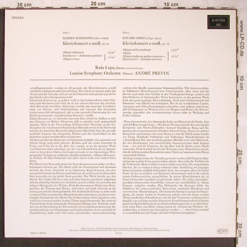 Schumann,Robert / Edward Grieg: Klavierkonzert a-moll  x 2, Decca(6.41724 AG), D, Ri, 1973 - LP - L8207 - 6,00 Euro