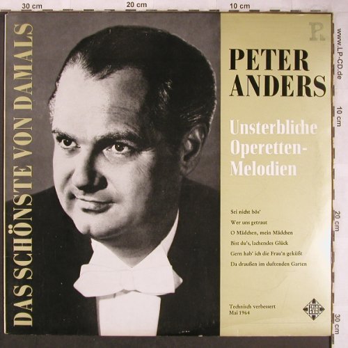 Anders,Peter: Unsterbliche Operettenmelodien, Telefunken (HT-P 515), D Typ: LP Best.-Nr.: L8241 Preis: 6,00 Euro