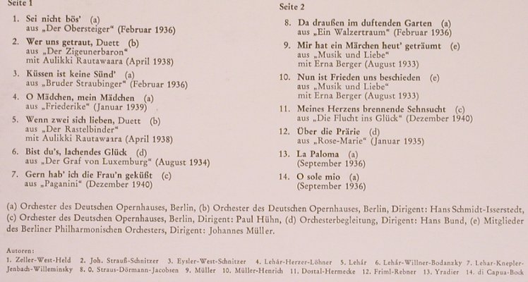 Anders,Peter: Unsterbliche Operettenmelodien, Telefunken (HT-P 515), D Typ: LP Best.-Nr.: L8241 Preis: 6,00 Euro