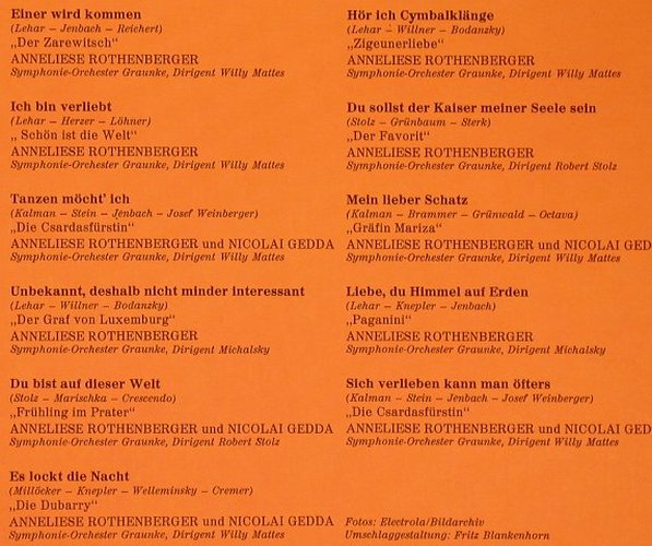Rothenberger,Anneliese: Meine schönsten Operettenlieder, Deutscher Schallplatten (28 155-0), D Typ: LP Best.-Nr.: L8246 Preis: 6,00 Euro