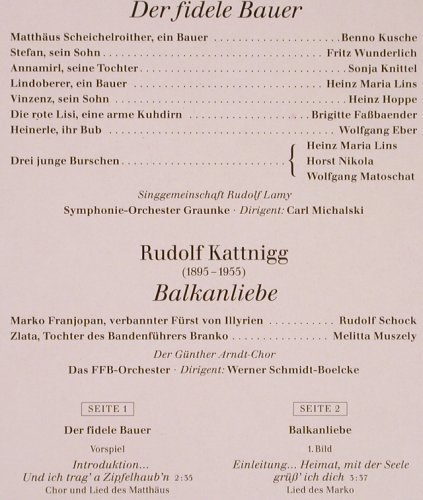 Fall,Leo / Rudolf Kattnigg: Der fiele Bauer/Balkanliebe, EMI(26 372-3), D, 1987 - LP - L8259 - 5,50 Euro