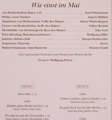 Kollo,Walter & Willi: Wie Einst Im Mai, Sonocord(26 549-6), D, Ri, 1988 - LP - L8260 - 5,50 Euro