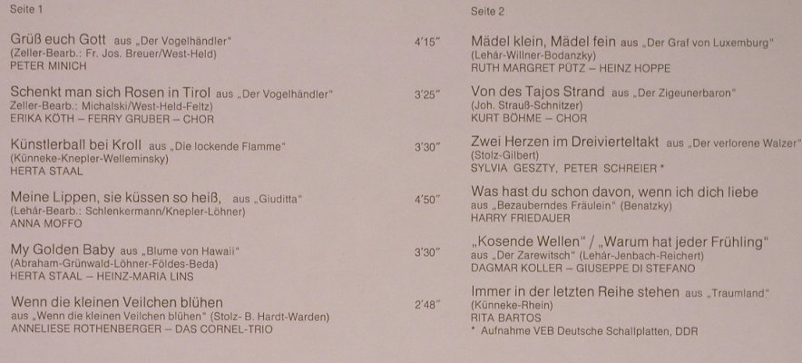 V.A.Weltstars Singen Operette 3: Peter Minich...Rita Bartos, Telefunken(6.21365 AF), D, 1974 - LP - L8265 - 5,00 Euro