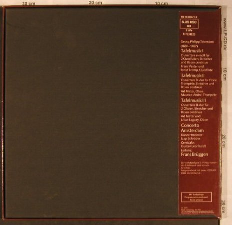 Telemann,Georg Philipp: Die Ouvertüren der Tafelmusik, Box, Telefunken(6.35050 DX), D,Ri, 1970 - 2LP - L8273 - 9,00 Euro