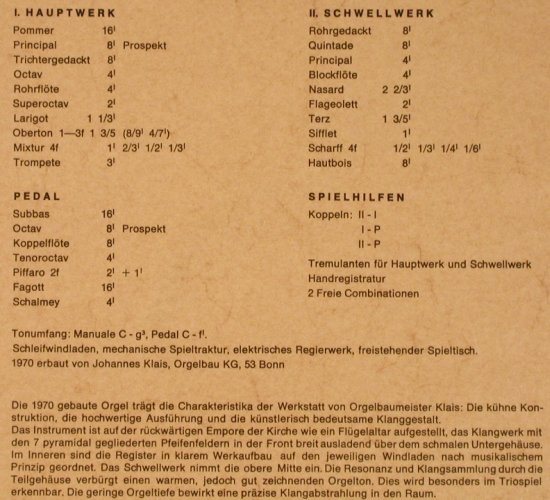 Bach,Johann Sebastian: Sechs Chorale, Rudolf Renker,PrivatPres(1000), D, Mono,  - 10inch - L8275 - 12,50 Euro