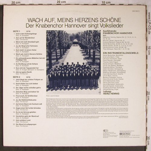 Knabenchor Hannover: Wach Auf, Meins Herzens Schöne, Harmonia Mundi(HM 596 D), D, Foc, 1982 - LP - L8278 - 6,00 Euro