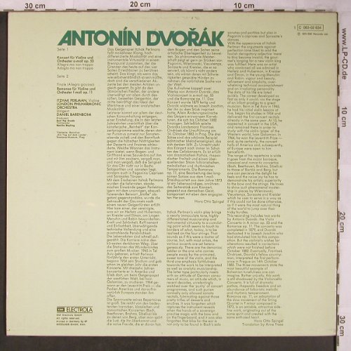 Dvorak,Antonin: Violinkonzert A-moll/Romance F-Moll, EMI(C 063-02 634), D, 1975 - LP - L8281 - 6,00 Euro