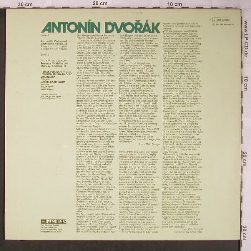 Dvorak,Antonin: Violinkonzert A-moll/Romance F-Moll, EMI (C 063-02 634), D, 1975 Typ: LP Best.-Nr.: L8281 Preis: 6,00 Euro