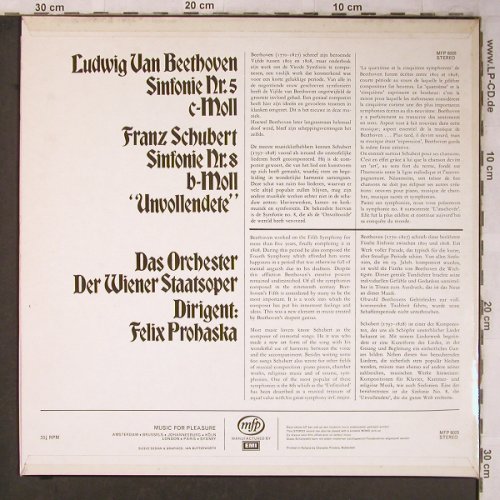 Beethoven,Ludwig van / Schubert: Sinfonie Nr.5 c-moll/Sinfonie Nr.8, MFP/EMI(MFP 6025), D,  - LP - L8282 - 6,00 Euro