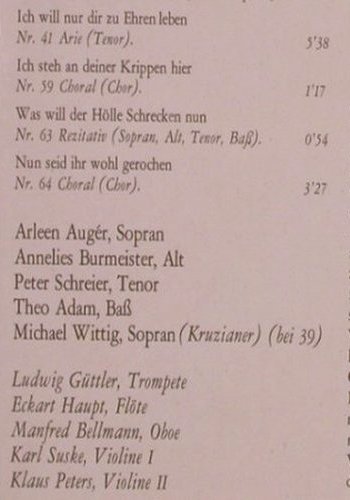 Bach,Johann Sebastian: Weihnachtsoratorium-Auschnitte, Eterna(8 26 693), DDR, 1975 - LP - L8295 - 5,00 Euro