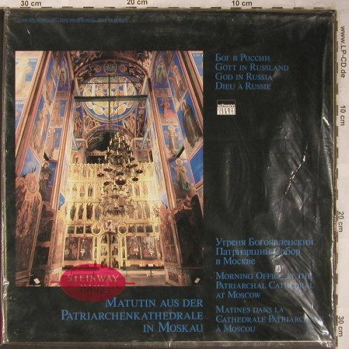 V.A.Gott in Russland: Matutin a.d.Patriarchenkath..Moskau, Koch Schwann,FS-Neu (113 000), D,Foc,Live Typ: LP Best.-Nr.: L8311 Preis: 9,00 Euro
