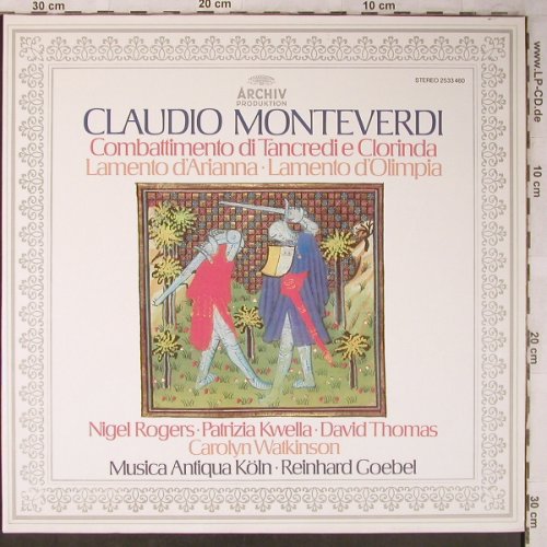 Monteverdi,Claudio: Combattimento di Tancredi e Clorind, Archiv(2533 460), D, Foc, 1981 - LP - L8321 - 6,00 Euro