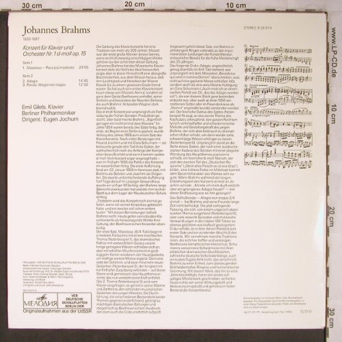 Brahms,Johannes: Konzert für Klavier u.Orch.Nr.1, Eterna/Melodia(8 26 674), DDR, 1975 - LP - L8338 - 6,00 Euro