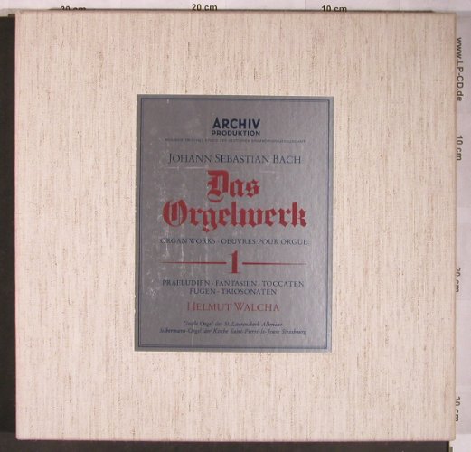 Bach,Johann Sebastian: Das Orgelwerk 1, Box, Archiv (2722 002), D Typ: 8LP Best.-Nr.: L8342 Preis: 30,00 Euro