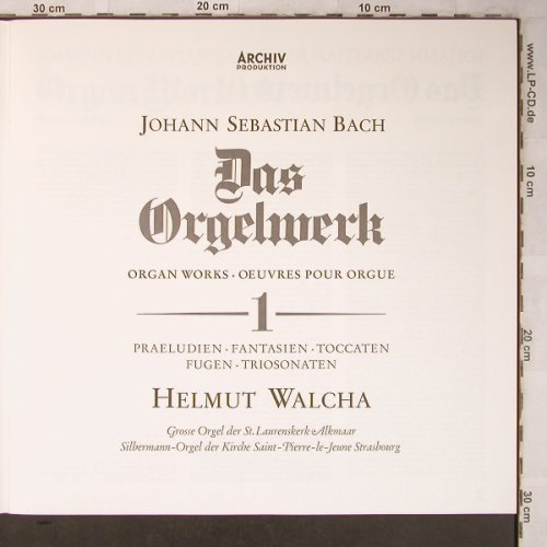 Bach,Johann Sebastian: Das Orgelwerk 1, Box, Archiv (2722 002), D Typ: 8LP Best.-Nr.: L8342 Preis: 30,00 Euro