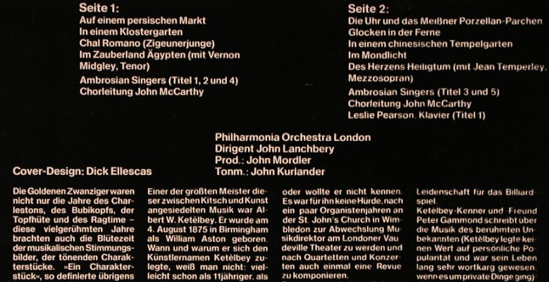 Ketelbey,Albert William: Auf einem Persischen Markt, EMI (26 137-0), D,Club Ed., 1978 Typ: LPQ Best.-Nr.: L8344 Preis: 7,50 Euro