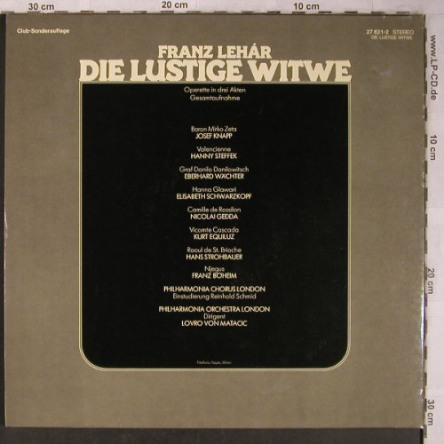 Lehar,Franz: Die Lustige Witwe, Foc, EMI, Club Auflage(27 621-2), D,  - 2LP - L8347 - 7,50 Euro