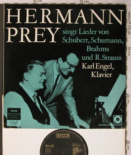 Prey,Hermann: singt Lieder von Schubert,Schumann, Decca, Club Ed. (H-200), D, m-/vg+ Typ: 10" Best.-Nr.: L8357 Preis: 5,00 Euro