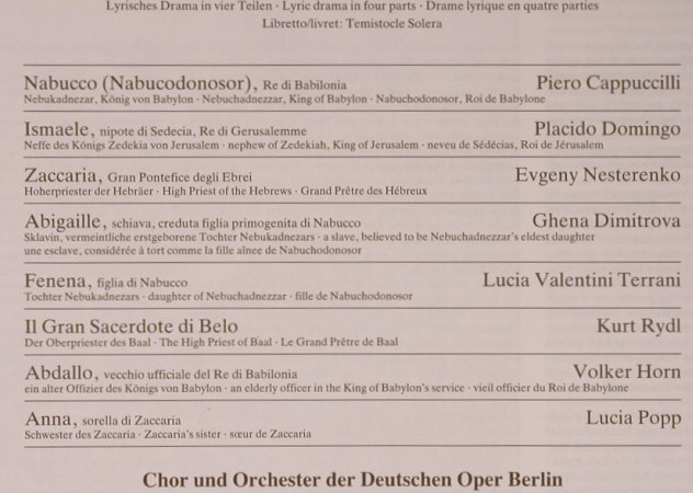 Verdi,Giuseppe: Nabucco, Box, Deutsche Gramophon (2741 021), D, 1983 Typ: 3LP Best.-Nr.: L8365 Preis: 9,00 Euro
