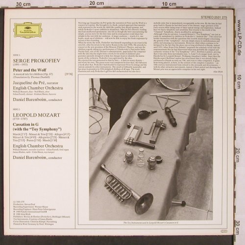 Prokofieff,Serge / Mozart: Peter and the Wolf/Toy Symphony, D.Gr. Musterplatte (2531 275), D, stol, 1980 Typ: LP Best.-Nr.: L8367 Preis: 6,00 Euro