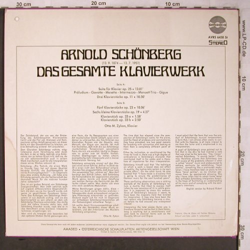 Schoenberg,Arnold: Klavierwerk,co, m-/vg+, Amadeo(AVRS 6458 St), A,  - LP - L8381 - 12,50 Euro