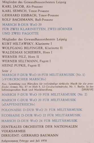 Beethoven,Ludwig van: Wellingtons Sieg op.91/Militärmusik, Eterna(8 26 182), DDR, 1971 - LP - L8397 - 9,00 Euro