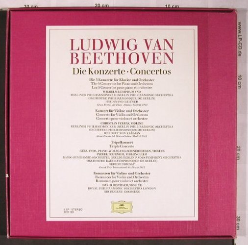 Beethoven,Ludwig van: Die Konzerte Concertos, Box, D.Gr.(2721 128), D,  - 6LP - L8427 - 45,00 Euro