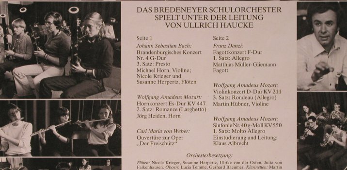 Bredeneyer Schulorchester: Bach,Danzi,Mozart,Weber, vg+/m-, EMI(F 667.208), D, 1980 - LP - L8451 - 7,50 Euro