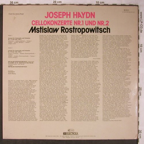 Haydn,Joseph: Cellokonzerte D-dur/C-dur, Club-Ed., EMI(66 150 4), D, 1976 - LP - L8464 - 7,50 Euro