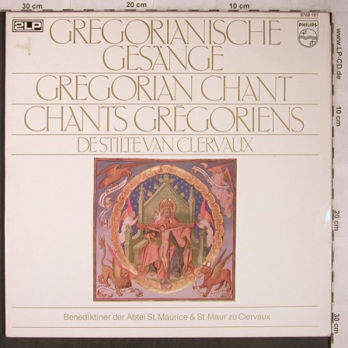 Benediktiner der Abtei St.Maurice: Gregorianische Gesänge, Foc, Philips(6768 181), NL, Ri, 1967 - 2LP - L8471 - 6,00 Euro