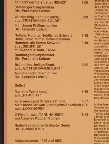 Windgassen,Wolfgang: singt Wagner, rec. 1953u.1956, Historia(2548 156), D,  - LP - L8473 - 6,00 Euro