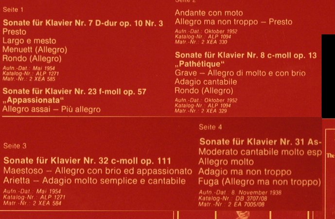 Fischer,Edwin: spielt Beethoven, Dacapo (C 147-01 674/75), D, Ri Typ: 2LP Best.-Nr.: L8477 Preis: 9,00 Euro