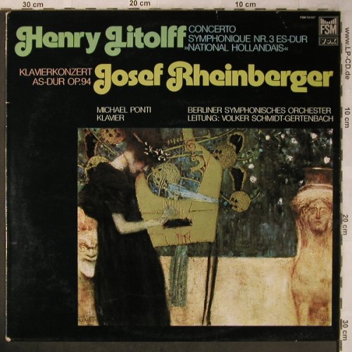 Litolff,Henry / Josef Rheinberger: Concerto Symph. Nr.3/ as-dur, op.94, FSM(FSM 53 027), D, m-/vg+,  - LP - L8481 - 9,00 Euro