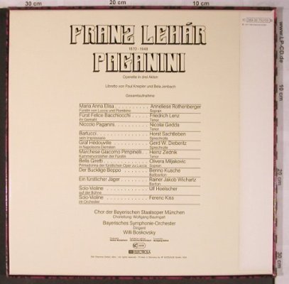 Lehar,Franz: Paganini-Box, EMI(289-30 752/53), D, 1977 - 2LPQ - L8486 - 12,50 Euro