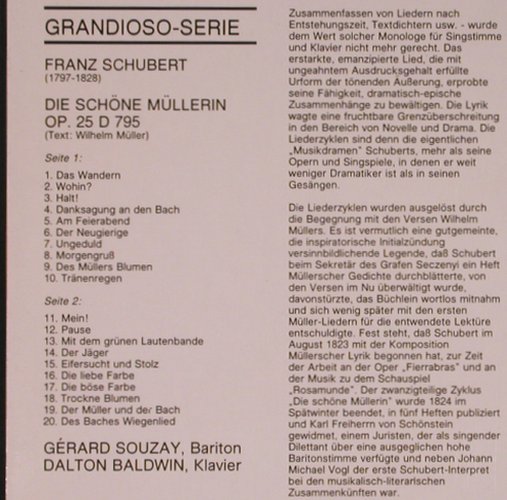 Schubert,Franz: Die Schöne Müllerin, op.25, Philips Grandioso(6570 076), NL, Ri,  - LP - L8489 - 6,00 Euro