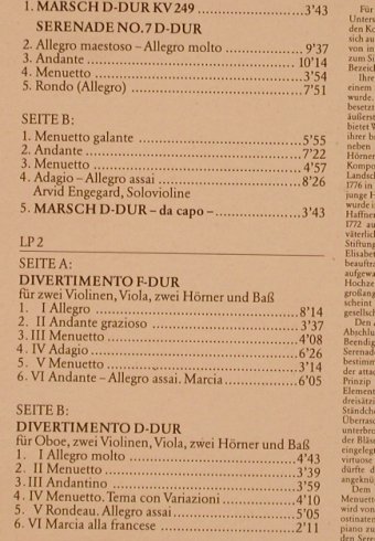 Mozart,Wolfgang Amadeus: Serenade&Divertimenti,KV250,251,247, Capriccio (47 411 4), D, Foc, 1980 Typ: 2LP Best.-Nr.: L8495 Preis: 7,50 Euro