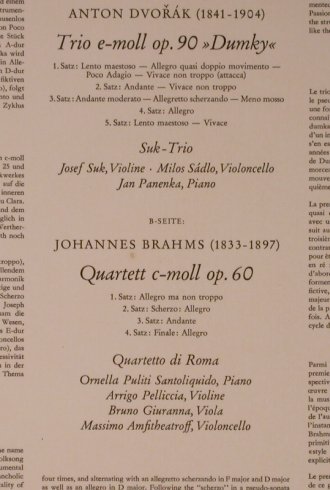 Dvorak,Antonin / Brahms: Dumky Trio,Klaviertrio e-moll op.90, D.Gr.(138 966 SLPM), D,vg+/m-, 1958 - LP - L8517 - 12,50 Euro