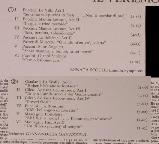 Scotto,Renata: IL Versimo, Arias, Puccini,Mascagni, CBS(CBS 76 407), D, Foc, 1973 - LP - L8522 - 9,00 Euro