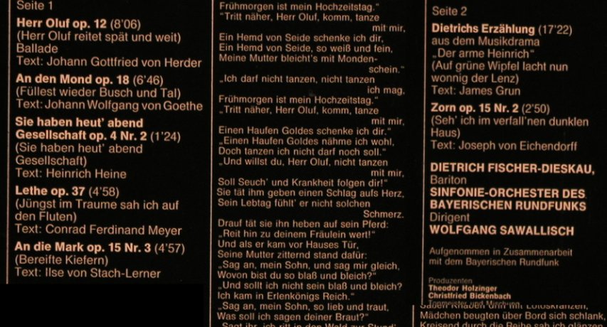 Pfitzner,Hans: Gesänge für Bariton und Orch., Foc, EMI (065-45 616), D, 1979 Typ: LP Best.-Nr.: L8523 Preis: 9,00 Euro